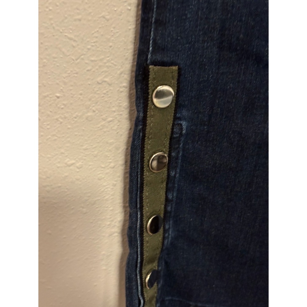 Veronica Beard Vintage Style Jeans Women's Sz 32 Carolyn 10" Boot Side Snaps - Picture 5 of 9